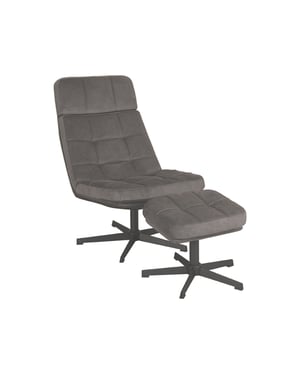 LABEL51 - Fauteuil Alvar - Grijs - 57x53x83cm