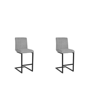LABEL51 - Barstoel Milo - Zinc - 53x41x100cm - Set van 2