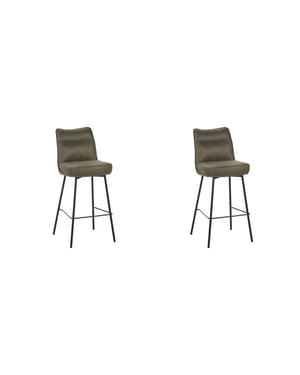 LABEL51 - Barstoel Lennon - Moss - 55x46x107cm - Set van 2
