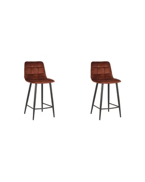 LABEL51 - Barstoel Jelt - Rust - 46x42x92cm - Set van 2