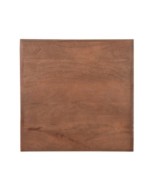 LABEL51 - Eetkamertafel Tafelblad Straight Edge - Bruin - 70x70x5cm