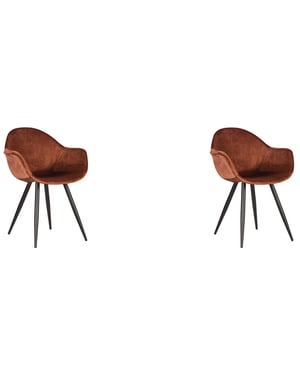 LABEL51 - Eetkamerstoel Forli - Rust - 58x60x83cm - Set van 2