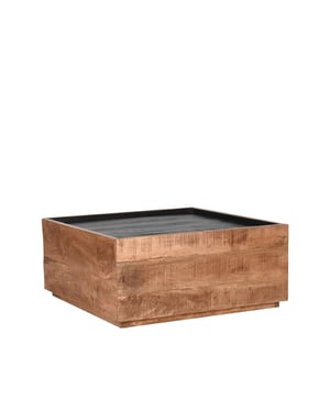 LABEL51 - Salontafel Noble - Bruin - 80x80x37cm