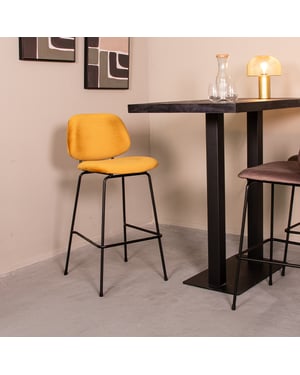 LABEL51 - Barstoel Bello - Oker - 53x46x105cm - Set van 2