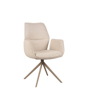 LABEL51 - Eetkamerstoel Mellow - Beige - 63x58x92cm