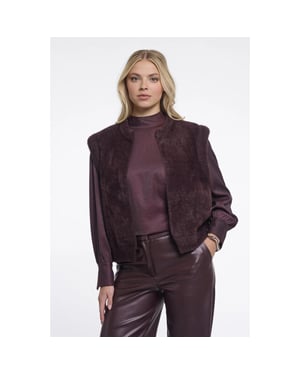 Rino & Pelle Elona.5002611 rino en pelle short waistcoat fudge cloak
