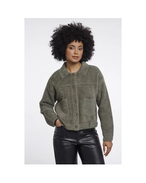 Rino & Pelle Bubbly.5002611 rino en pelle boxy jacket green ash