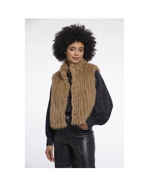 Rino & Pelle Dava.7002611 rino en pelle waistcoat with closure sahara desert