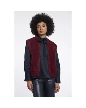 Rino & Pelle Elona.5002611 rino en pelle short waistcoat sangria