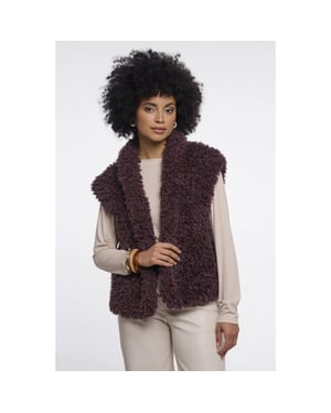 Rino & Pelle Freya.7002611 rino en pelle waistcoat chocolate bean