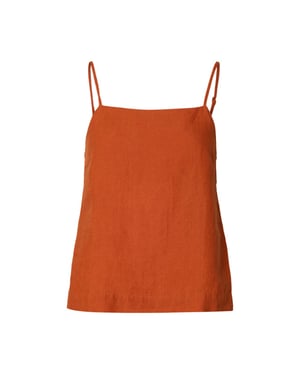 Selected Femme slflinna linen strap top b 16101388 potters clay