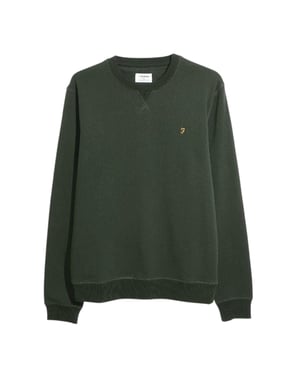 Farah Heren-sweatshirt met ronde hals van biologisch katoen (Evergreen)