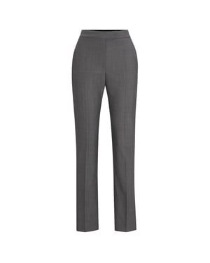 Boss Slanke broek met rechte pijpen voor dames (Grijs)
