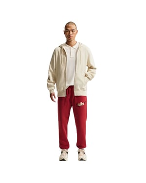 Nike Huvtröja med hel dragkedja för herr från Sportswear Club (Ljus kaki)
