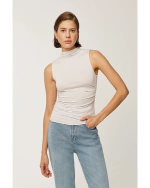 Mouwloze Drapé Blouse