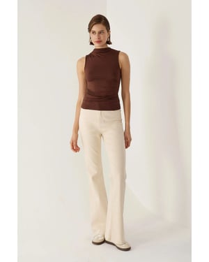 Mouwloze Drapé Blouse
