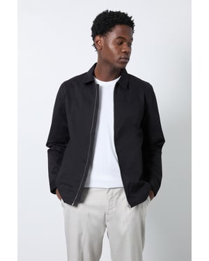 Black Cotton Harrington Jacket