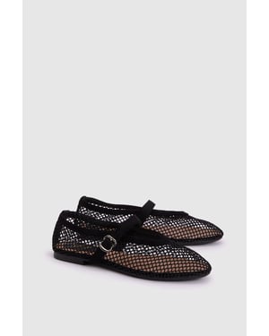Faith: Shelly Netted Faux Leather Ballet Flats