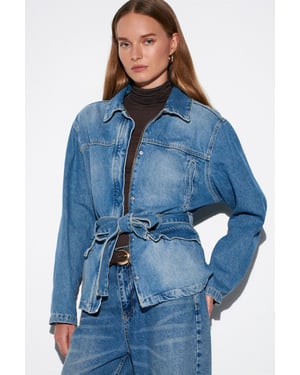 Kvinnors Denimjacka med bälte