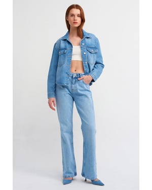 Låga Midja Utsvängda Jeans