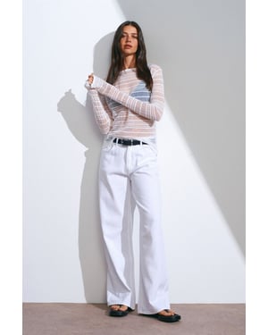 High-Waist Wide-Leg Denim Jeans