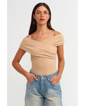 Dames Slanke Off-shoulder Tricot Jumpsuit