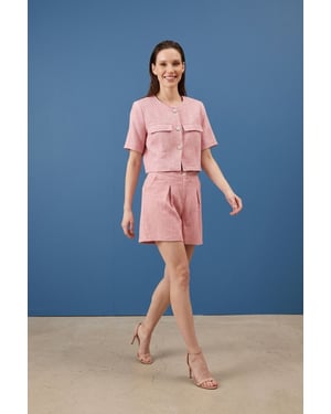 Katoenen Poplin Shirt en Shorts Set