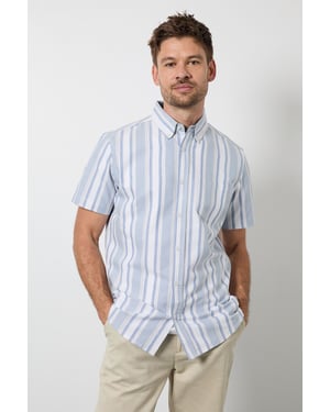 Blue Multi Stripe Short Sleeve Shirt
