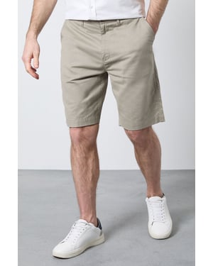 Khaki Premium Cotton Linen Shorts