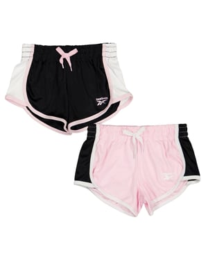 Reebok Löparshorts med logotyp för flickor (2-pack) (Rosa dam)