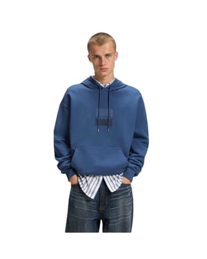 Hugo Heren Hooded Regular Drop Sleeve Hoodie (Medium Blauw)