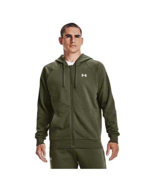 Under Armour Mens Rival Fleece Full Zip Hoodie (Marin OD-grön)