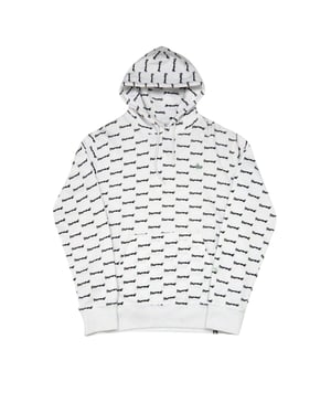 Money Heren All Over Logo Hoodie (Wit)