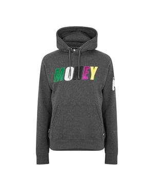 Money Heren Satijnen Hoodie met lange mouwen (Houtskool)