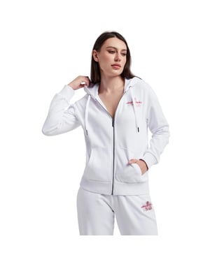 Armani Exchange Kvinnor/Damer med hel dragkedja med huva (Vit)