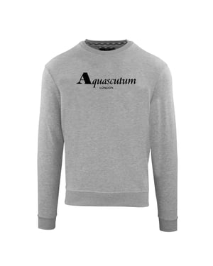 Aquascutum Unisex Vuxen Bold Ribbed Logo Sweatshirt (Grått)