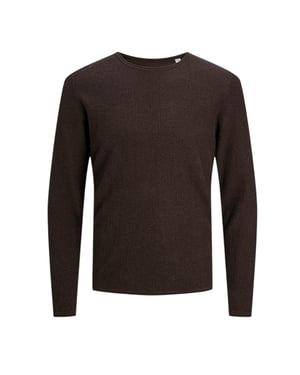 Jack And Jones Heren-sweater met ronde hals en normale pasvorm (Bruin)