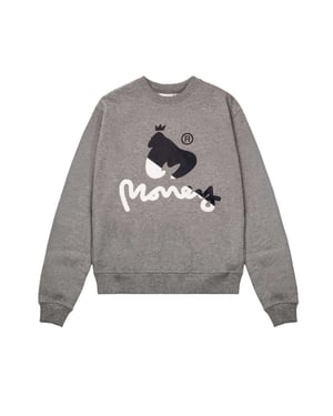 Money Sweatshirt met Chenille Ronde Hals voor Kinderen/Kinderen (Grijs)