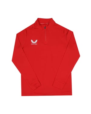 Castore Kinder/Kids Adapt Sweatshirt met Kwart Ritssluiting (Rood)