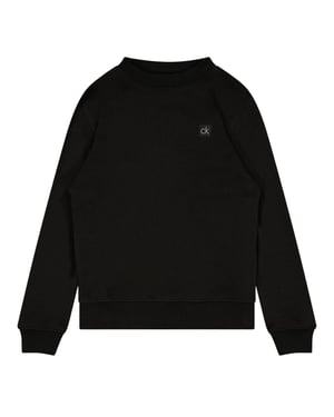 Calvin Klein Geborduurd Golf Sweatshirt met Logo voor Kinderen/Kinderen (Zwart/Zilver)