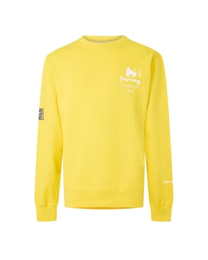 Money Heren-sweatshirt met ronde hals en copyright-opdruk (Geel)