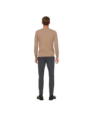 Only Slim fit-chinos i rutmönster för herr (Grått)