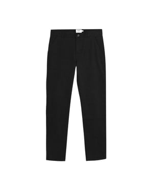 Farah Slanke chino voor heren van iepenhout (Zwart)