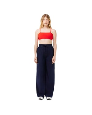Lacoste Dames/Dames Oversized Broek Met Wijde Pijpen (Marineblauw)
