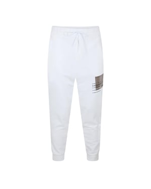 Boss Unisex joggingbroek voor volwassenen met Hadiko-logo, slim fit (Wit)
