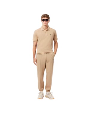 Lacoste Heren Biologisch Katoenen Normale Sweatbroek (Beige)