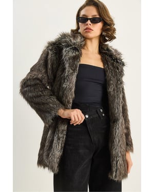 Faux pälsjacka