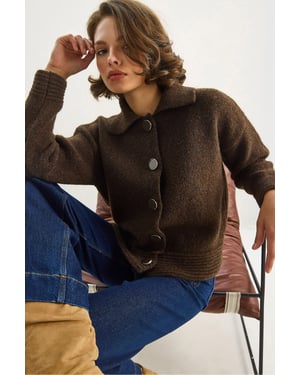 Gebreide Cardigan met Knoopsluiting