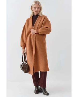Lange Pasvorm Gebreide Cardigan