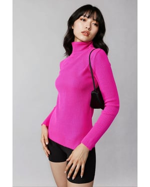 Slimmad texturerad polotröja